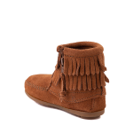 Ботинки Minnetonka Double Fringe Bootie, коричневый - фото