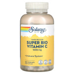 Solaray, Super Bio Vitamin C, витамин C медленного высвобождения, 250 вегетарианских капсул - фото