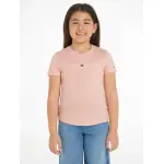 Рубашка Tommy Hilfiger с короткими рукавами "ESSENTIAL TEE S/S", с надписью логотипа Tommy Hilfiger, цвет Soft Rose - фото