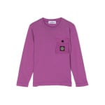 Stone Island Junior толстовка с нашивкой Compass, фиолетовый - фото