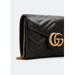 Сумка Gucci GG Marmont Matelassé Mini, черный - фото 2