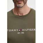 Хлопковая футболка Tommy Hilfiger, зеленый - фото 5