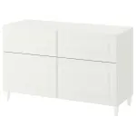 Комбинация для хранения, белый, 120x42x74 см, SMEVIKEN, push-open BESTÅ IKEA - фото