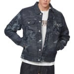 Джинсовая куртка мужская джинсовая синяя Evisu, синий - фото 3