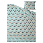 Постельное белье Ikea Blavingad Duvet Cover And Pillowcase Penguin Pattern, 150x200/50x60 см, бирюзовый - фото 2