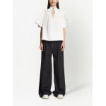 Proenza Schouler pintuck-detail flared blouse, белый - фото 2