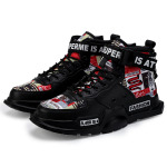 Кроссовки мужские Lifestyle Shoes Men High-Top Aijp, черный/красный - фото 12