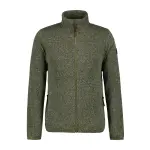 Вязаная флисовая куртка Icepeak "H KNITTED FLEECE JACKET AGEN" (1 шт.), согревающая и быстросохнущая, зеленый - фото