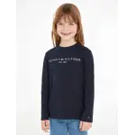 Рубашка Tommy Hilfiger с длинными рукавами "ESSENTIAL TEE L/S" и надписью-логотипом, цвет морской волны - фото 2