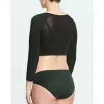 Короткая женская базовая майка с французским рукавом Spanx, черный - фото 2