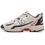 Кроссовки New Balance NB 828 Unisex, белый/черный/красный - фото