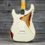 Fender Custom Shop W21 Ltd '67 Heavy Relic Stratocaster - Aged Olympic White с 3-цветными солнечными лучами - фото 5