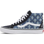 Кеды Vans Supreme x Sk8-Hi Blue Hole Punch Denim, синий - фото 3