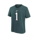 Футболка Big Boys and Girls Jalen Hurts Midnight Green Philadelphia Eagles с именем игрока и номером Nike, зеленый - фото 2