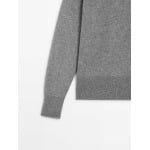 Свитер Massimo Dutti Knit 100% Cashmere V-neck, серый - фото 4