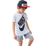 Детская повседневная спортивная одежда Nike, цвет White/black (T-shirt + shorts) - фото 4