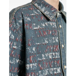 Lanvin x Future asymmetric denim shirt, синий - фото 5