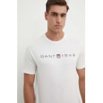 Футболка Gant из хлопка, бежевый - фото 5