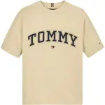 Рубашка Tommy Hilfiger с короткими рукавами "VARSITY EMBROIDERY TEE SS", дети до 16 лет, с вышивкой логотипа, слоновая кость - фото 6