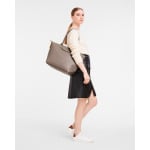 Большая холщовая большая сумка Le Pliage City Longchamp, цвет Tan/Beige - фото 2