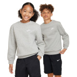 Флисовый свитшот классического кроя Big Kids Sportswear Club Nike, серый - фото 4