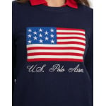 Свитер U.S. Polo Assn. Flag Crew Neck, темно-синий - фото 4