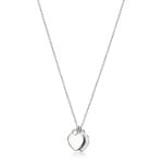 Подвеска Tiffany & Co. Return to Tiffany Red Double Heart Tag, серебро/бриллиант - фото 2