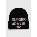 Детская шапка Emporio Armani из смесовой шерсти., темно-синий - фото