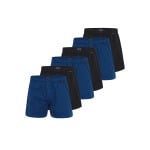 Боксеры Schiesser Boxershorts Singel-Jersey, цвет Blau / Schwarz - фото