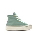 Тканевые Кроссовки Converse Chuck Taylor All Star Modern Lift Platform Crafted Stitching A07547C, зеленый - фото