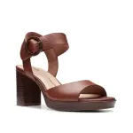 Сандалии Amberlyn Ruby Platform Sandal Clarks, темно-коричневый - фото