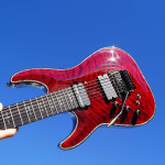 Schecter DIAMOND SERIES Hellraiser C-7FR/S - 7-струнная электрогитара для левшей Black Cherry (2022) - фото