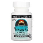 Source Naturals, Преимущества Витамина K2, 2,200 мкг, 60 таблеток - фото