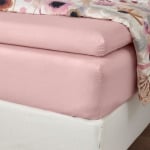 Простыня Ikea Ullvide Shaped Fitted For Replacement Mattress, 90x200 см, светло-розовый - фото 4