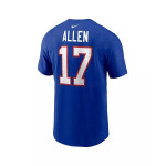 Мужская футболка с именем и номером игрока Josh Allen Royal Buffalo Bills Nike, синий - фото 3