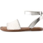 Сандалии Franco Sarto Rosa Ankle Strap Flat Sandal, цвет White/Silver - фото 4