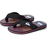 Шлепанцы Quiksilver Kids Molokai Layback II Flip Flops Quiksilver, цвет Black/Orange/Grey - фото