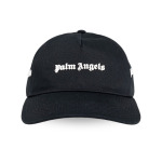 Palm Angels хлопковая бейсболка с вышитым логотипом, черный - фото