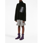 JW Anderson джемпер с накладным кожаным карманом, черный - фото 2