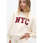 Толстовка с капюшоном NYC PULL&BEAR, белый - фото 4