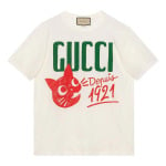 Футболка (WMNS) GUCCI Cotton jersey T-shirt 'White', белый - фото