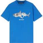 Футболка Palm Angels Shark Classic Tee 'Blue/White', синий - фото