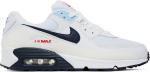 Nike air max 90 sale white and navy blue