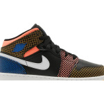 Кроссовки Air Jordan 1 Mid MMD GS Multi Grid, черный - фото 2