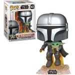 Фигурка Funko POP! Star Wars: The Mandalorian - Din Djarrin Flying with Grogu - фото 4