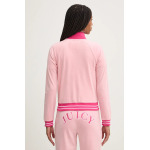 Бархатный свитшот Juicy Couture TANYA TRACKTOP, розовый - фото 4