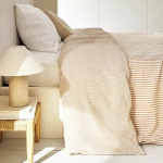 Пододеяльник Zara Home With Narrow Stripes, коричневый - фото 7