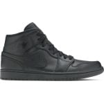 Кроссовки Air Jordan 1 Mid Triple Black 2020, черный - фото