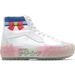 Кеды Vans Sailor Moon x Sk8-Hi Stacked Pretty Guardian - Silver, белый - фото