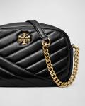 Стеганая сумка через плечо с шевроном Kira Chevron Tory Burch, цвет Black - фото 4